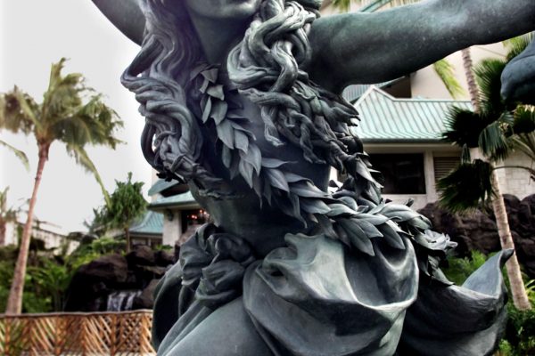Hilton Hawaiian Village,  twice life size bronze sculpture