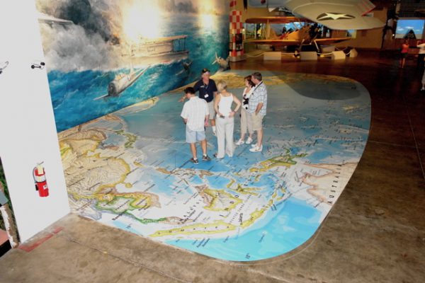 3M large format Diarama 52 foot Floor Map, image supplied by National Geographic.  Image produced and installed by FS.