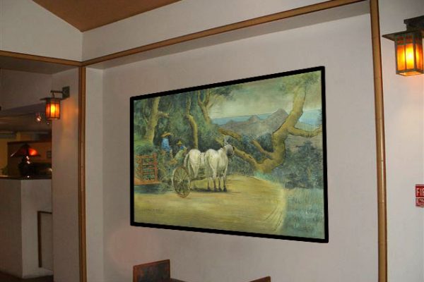 Hotel branded with Bartlett images, framed Giclee on Canvas