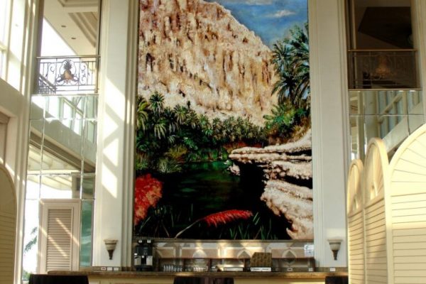 Oil on Canvas, Hotel Lobby