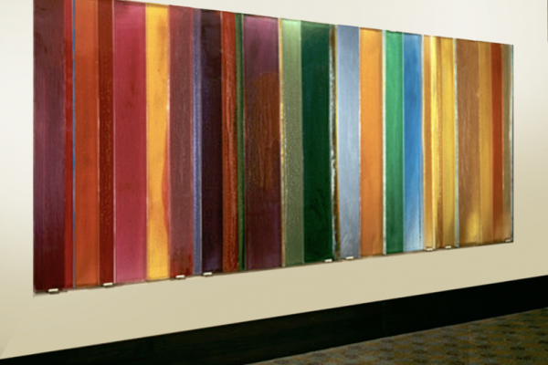Rainbow Acrylic Strips on Canvas